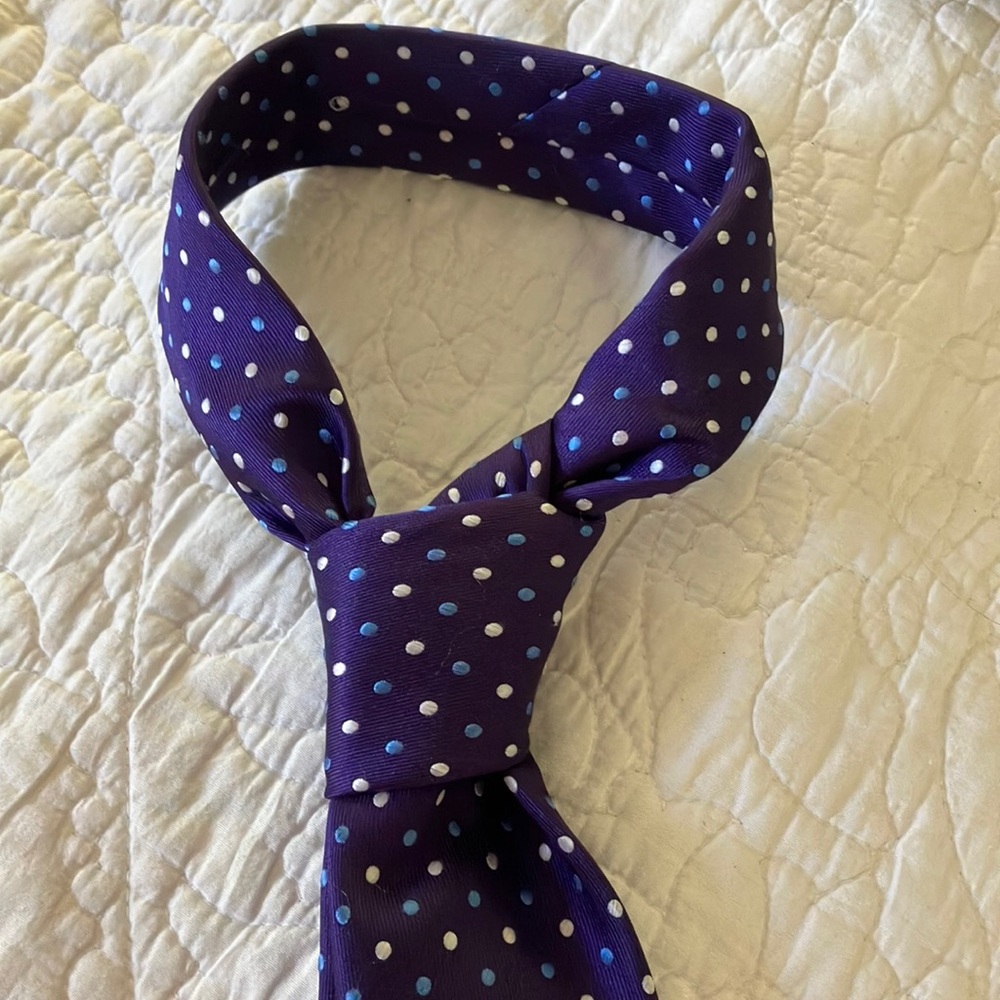 Purple Polka Dot Boys Tie